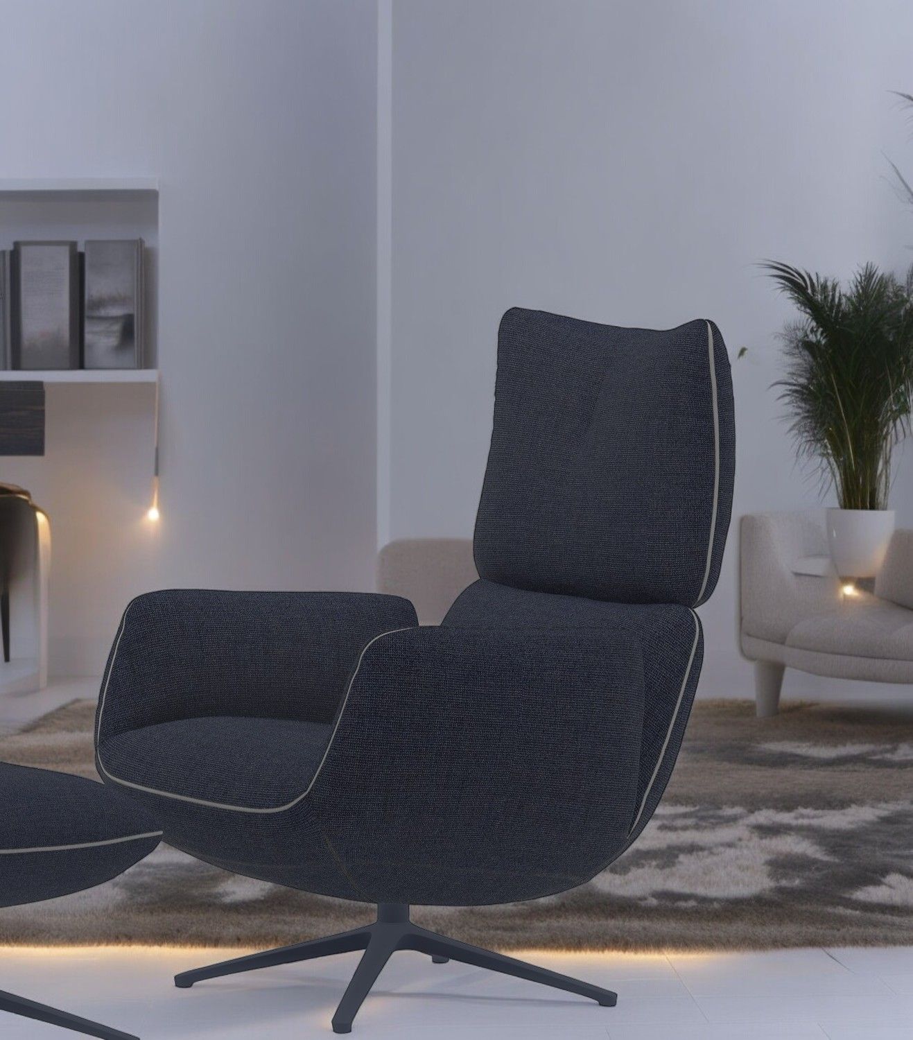 Jalis Lounge Drehsessel mit Kippmechanik 4-Fuß Gestell Cor