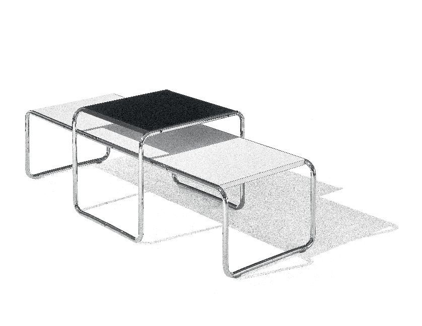 Laccio 1 Couchtisch klein schwarz / anthrazit Knoll International - QUICK SHIP