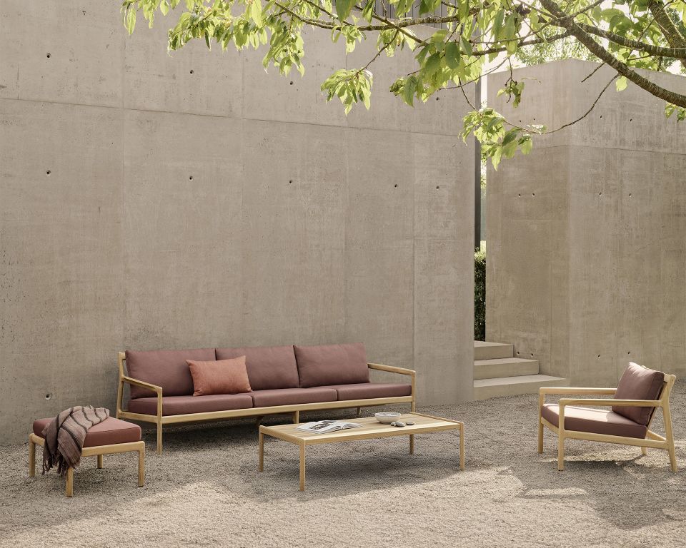 Jack Fußhocker Outdoor Teakholz Ethnicraft