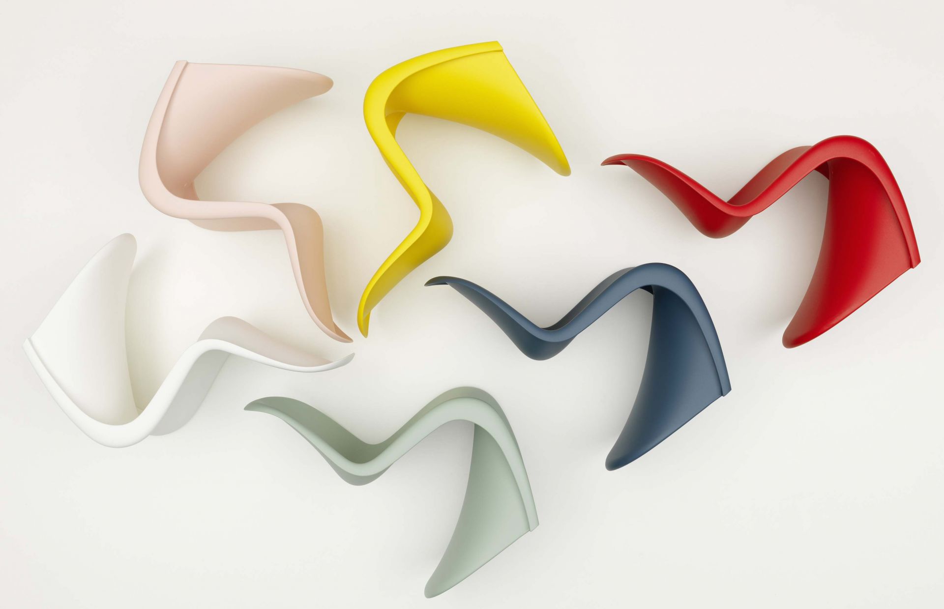 Panton Junior Stuhl Vitra - QUICK SHIP Zartrose