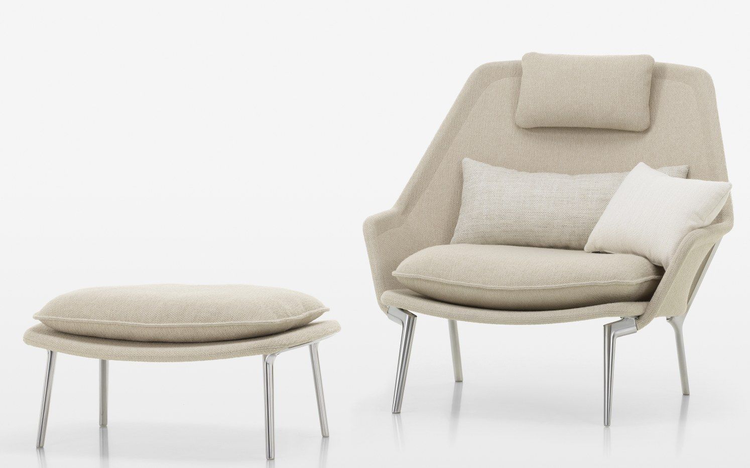 Slow Chair & Ottoman Sessel Stoff Vitra 
