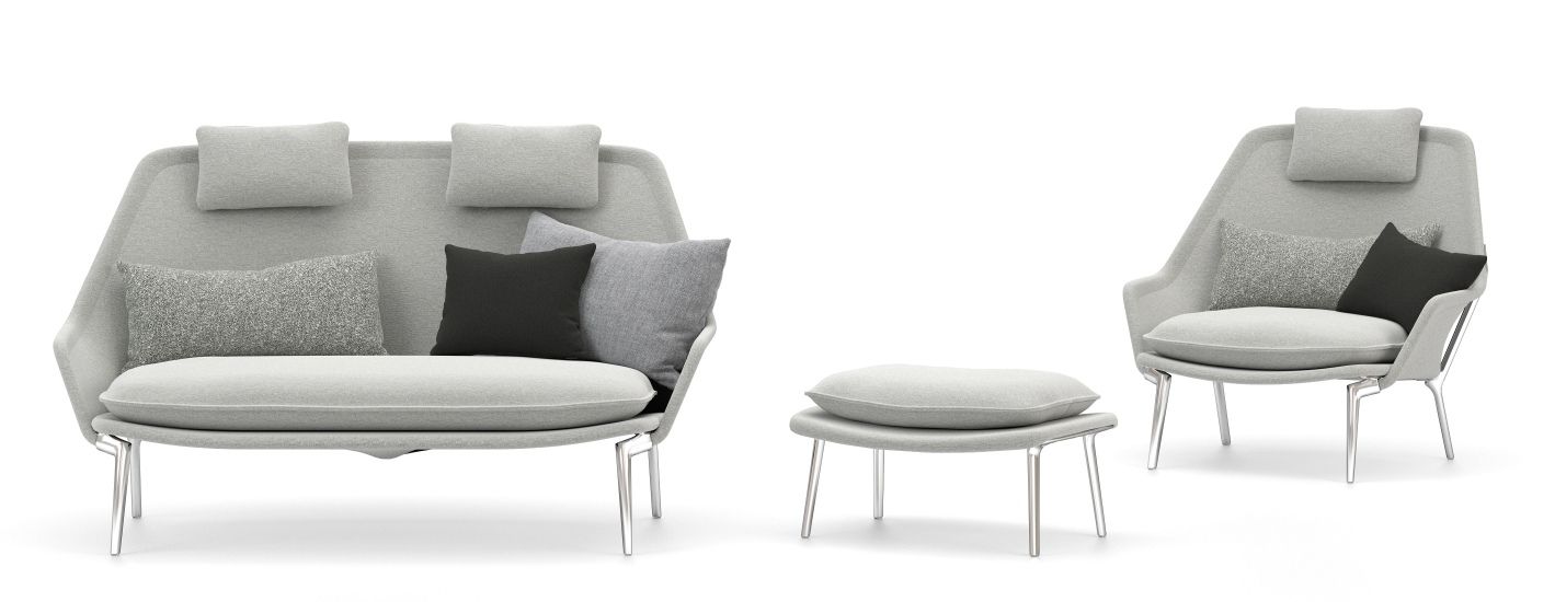 Slow Chair & Ottoman Sessel Stoff Vitra 