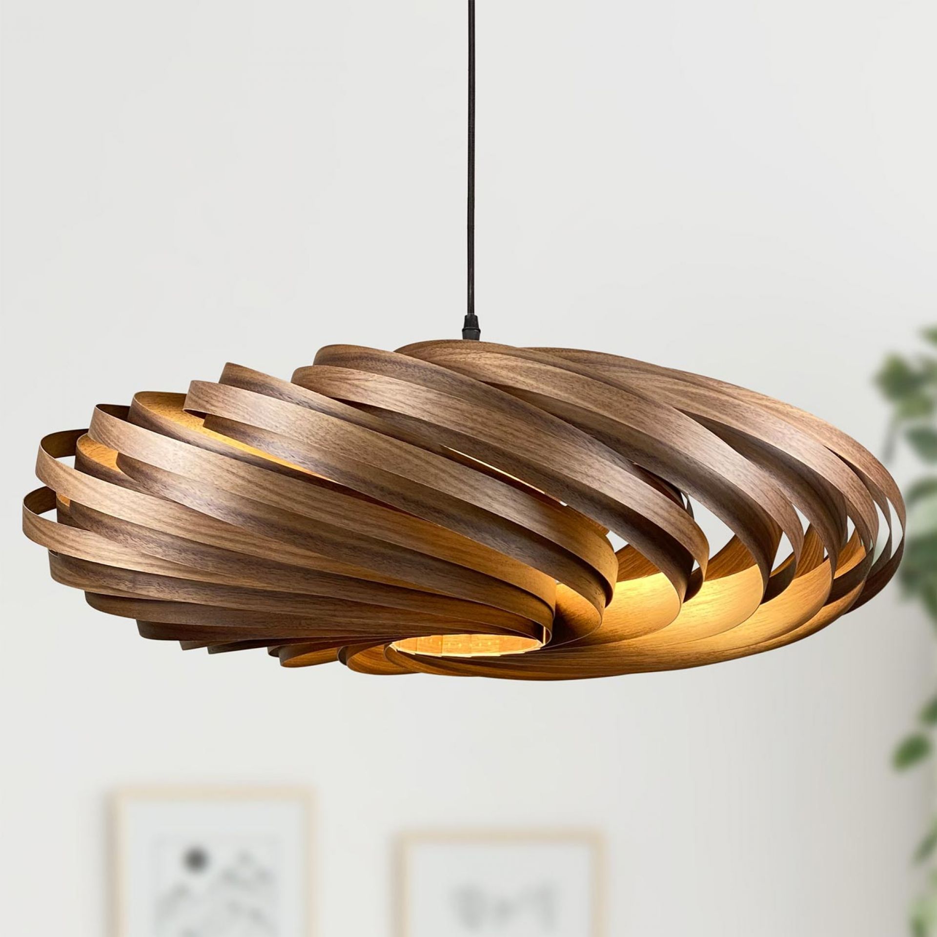 Veneria Hängeleuchte Ø70 cm Nussbaum Gofurnit