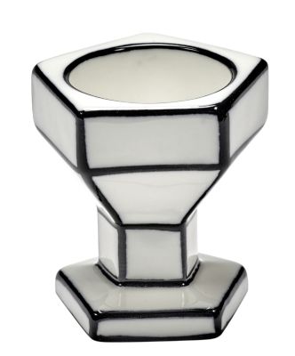 Eierbecher Weiß/Schwarz Carte Blanche Serax   