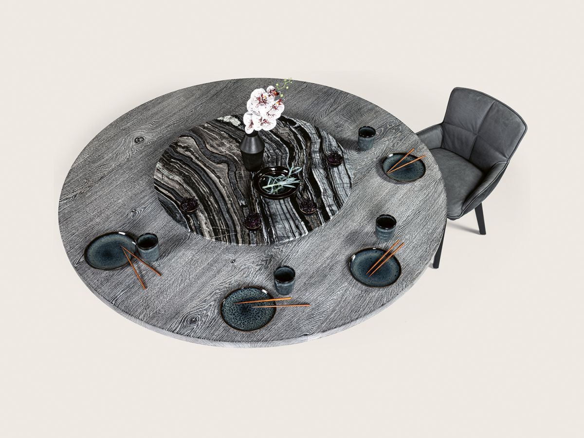 BC 07 Lazy Susan Drehteller Ø48cm Black & Gold Janua