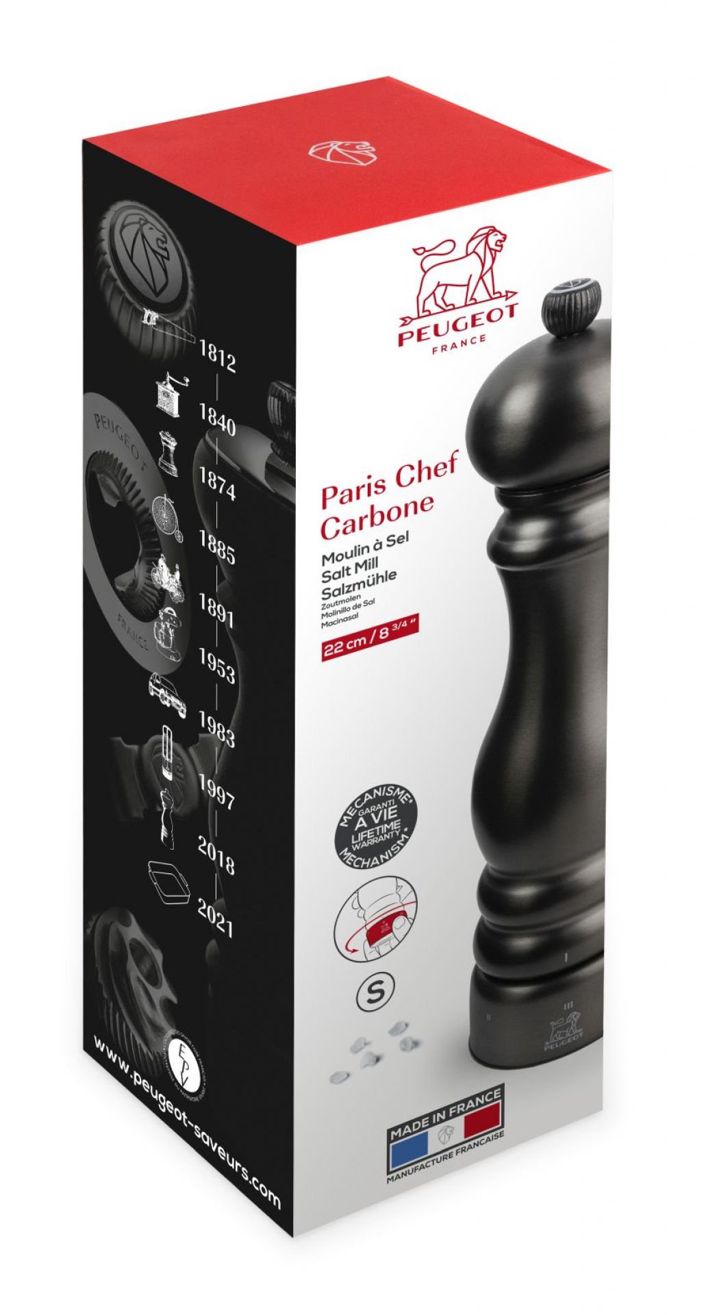 Paris Chef Carbon Salzmühle 22 cm Peugeot EINZELSTÜCK