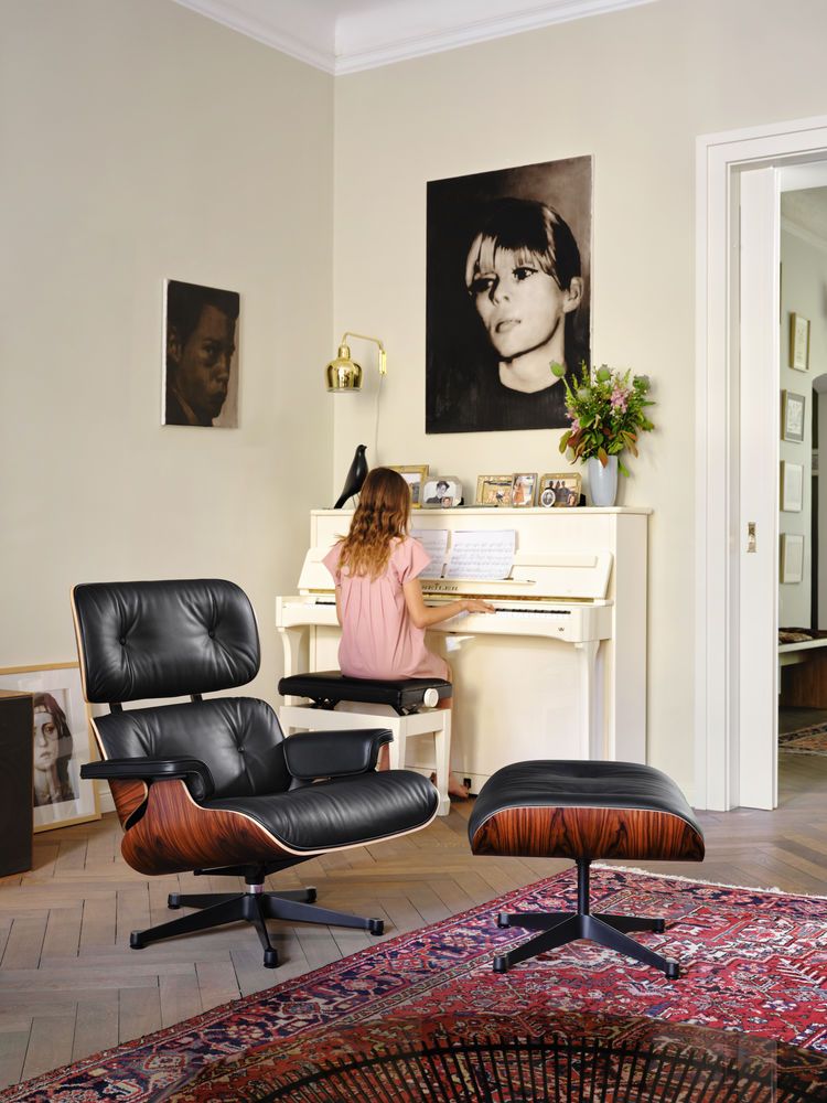 Eames Lounge Chair & Ottoman Armchair Leder Premium F / Leder Natural Vitra