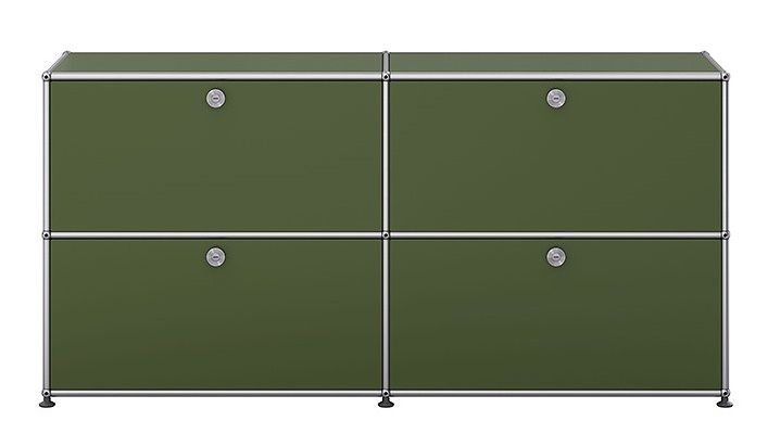 USM Haller Sideboard mit 4 Klapptüren – QUICK SHIP Olivgrün
