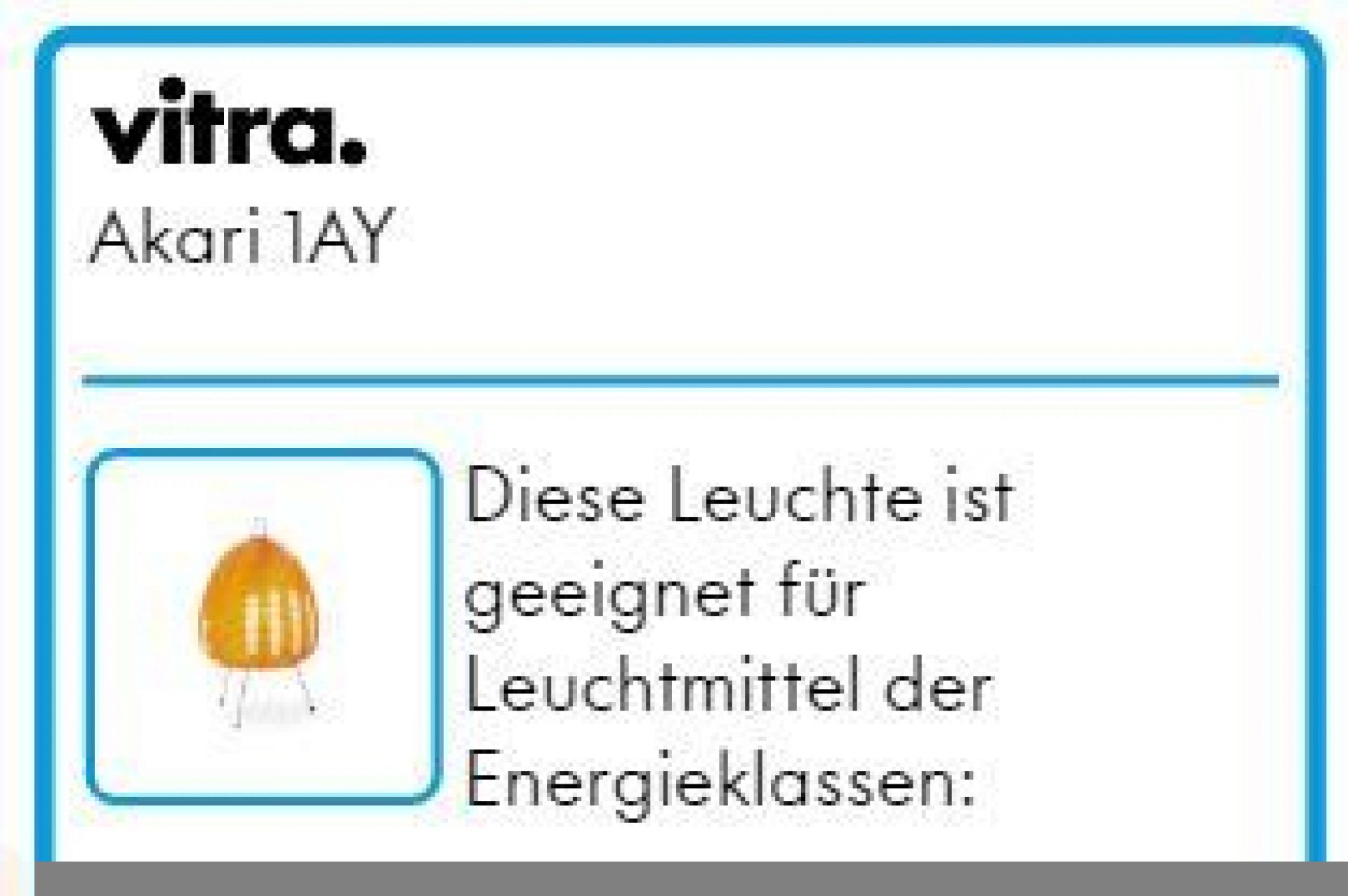 Akari Tischleuchte 1AY Vitra