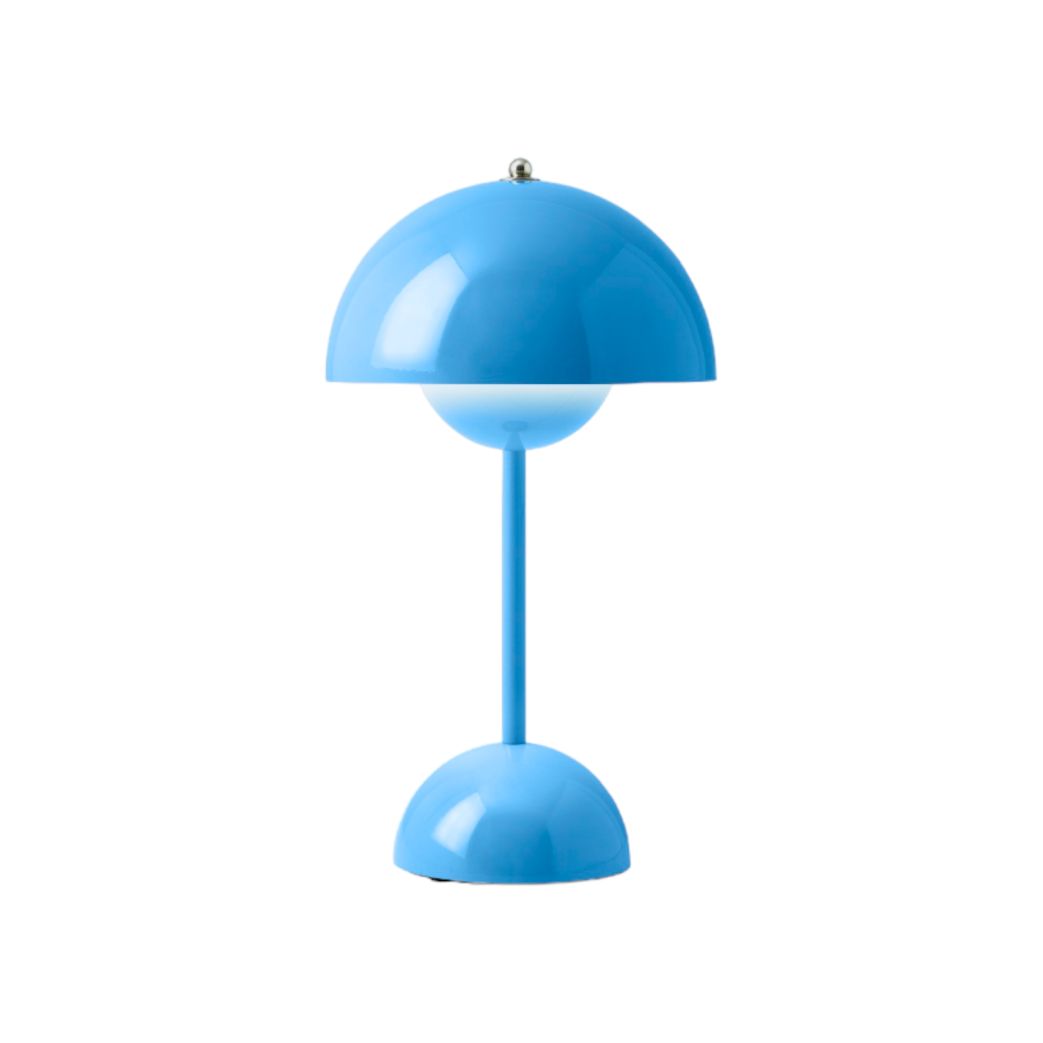 Flowerpot VP9 Portable Akkuleuchte / Tischleuchte mit USB AndTradition Swim blue