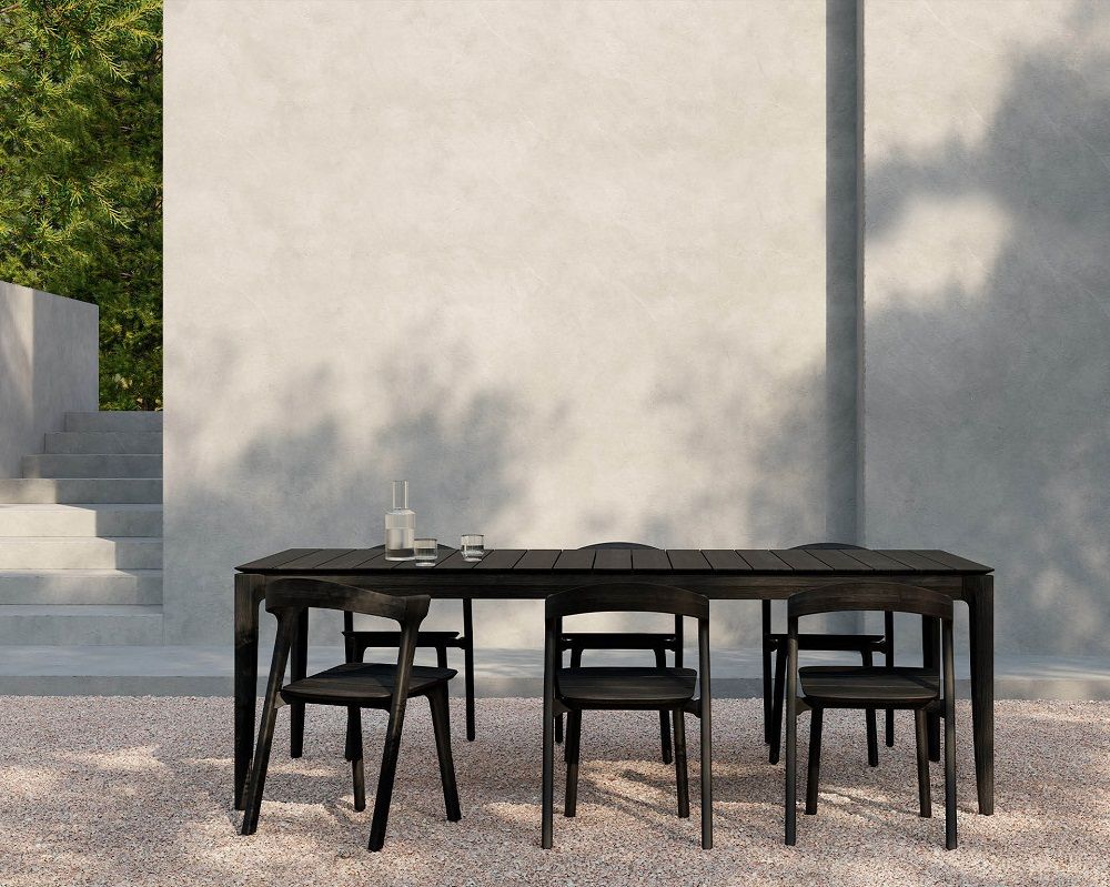 Bok Outdoor Esstisch Teak Schwarz Lackiert Ethnicraft