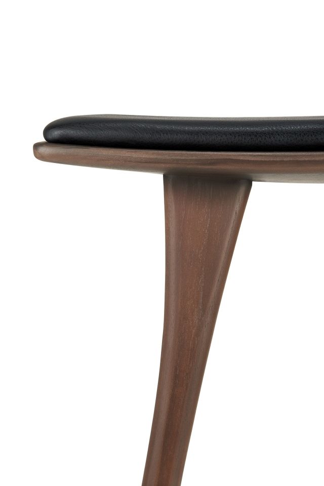 Osso Counter Stool Barhocker mit Sitzpolster Leder Schwarz Ethnicraft