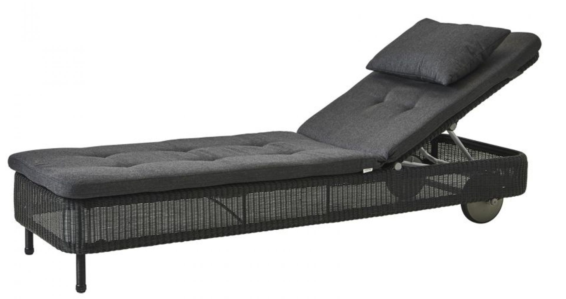 Presley Outdoor Kissensatz für Sonnenliege Cane-Line schwarz mit QuickDry & Airflow system