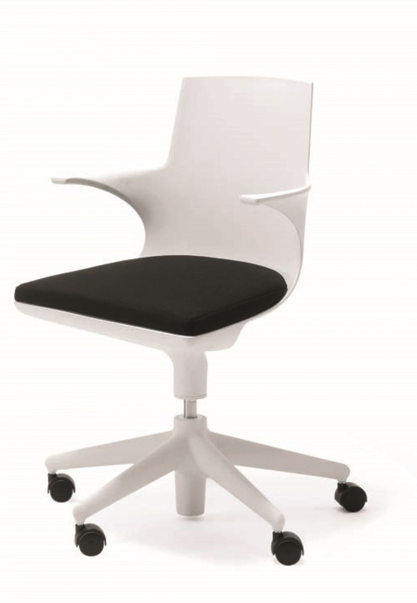 Spoon Chair Drehstuhl Kartell Weiß Schwarz