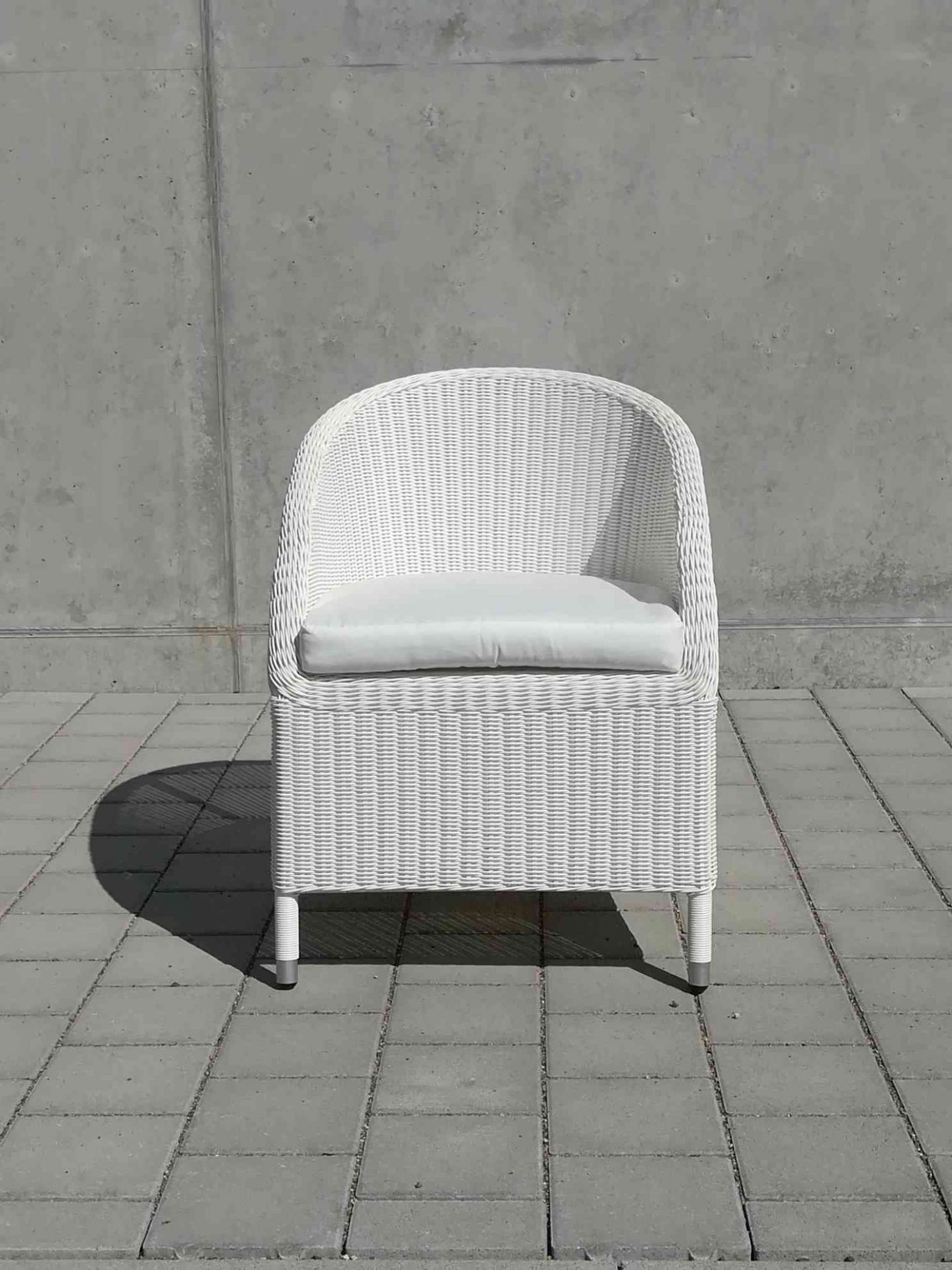 Sitzkissen Weiß für Romantik Sessel Outdoor Jan Kurtz