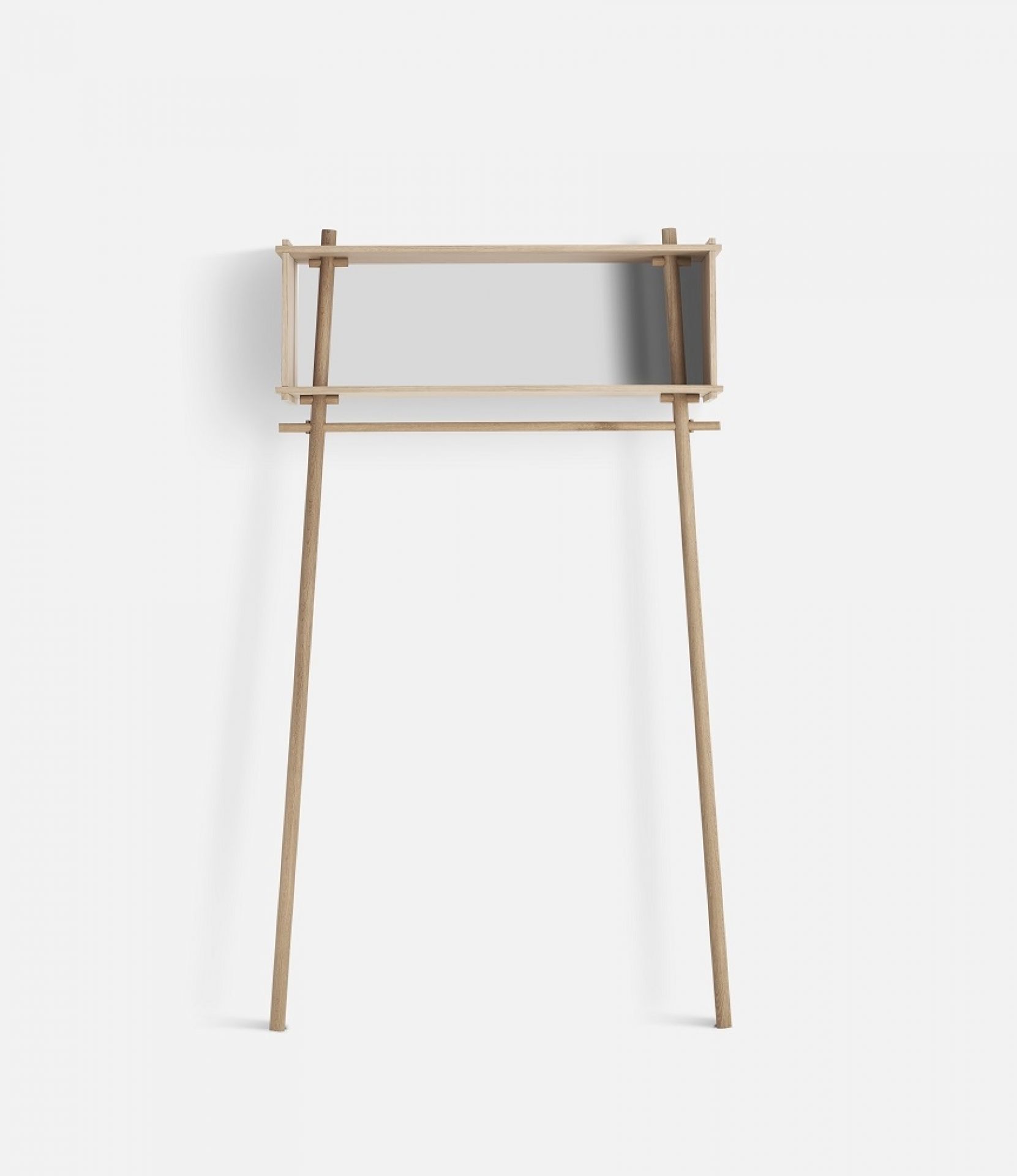 Töjbox Anlehngarderobe Woud Bx112 cm eiche weiß pigmentiert