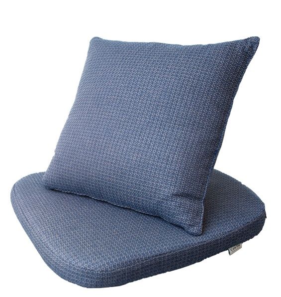 Sitz Kissensatz für Moments Stuhl Outdoor Cane-Line Link blau