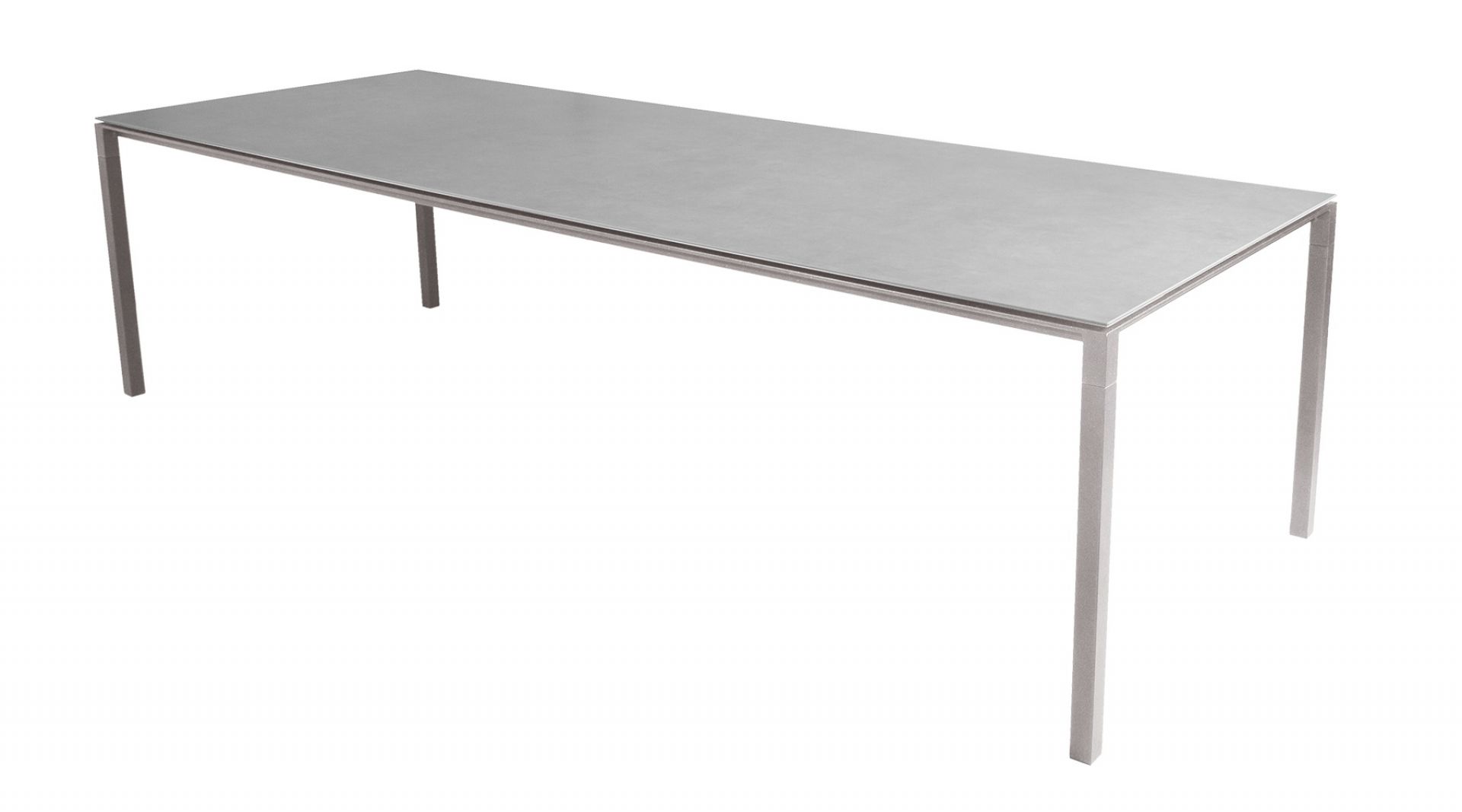 Pure Outdoor Esstisch groß B 280 x T 100 x H 73 cm Gestell Taupe betongrau Platte Cane-Line