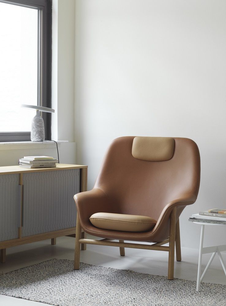 Drape Lounge-Sessel Hoch mit Kopfstütze Normann Copenhagen