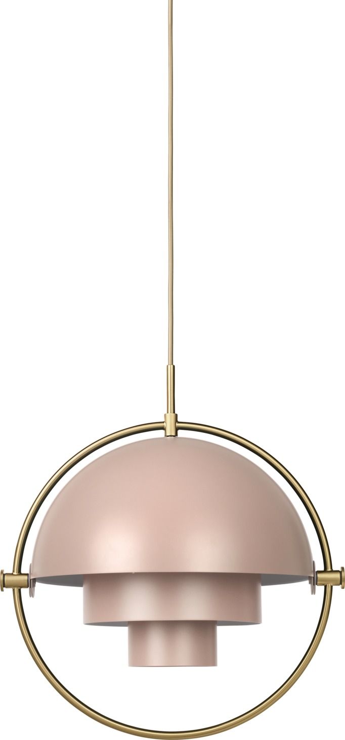 Multi-Lite Pendant lamp Pendelleuchte Rose Dust / Messing Gubi