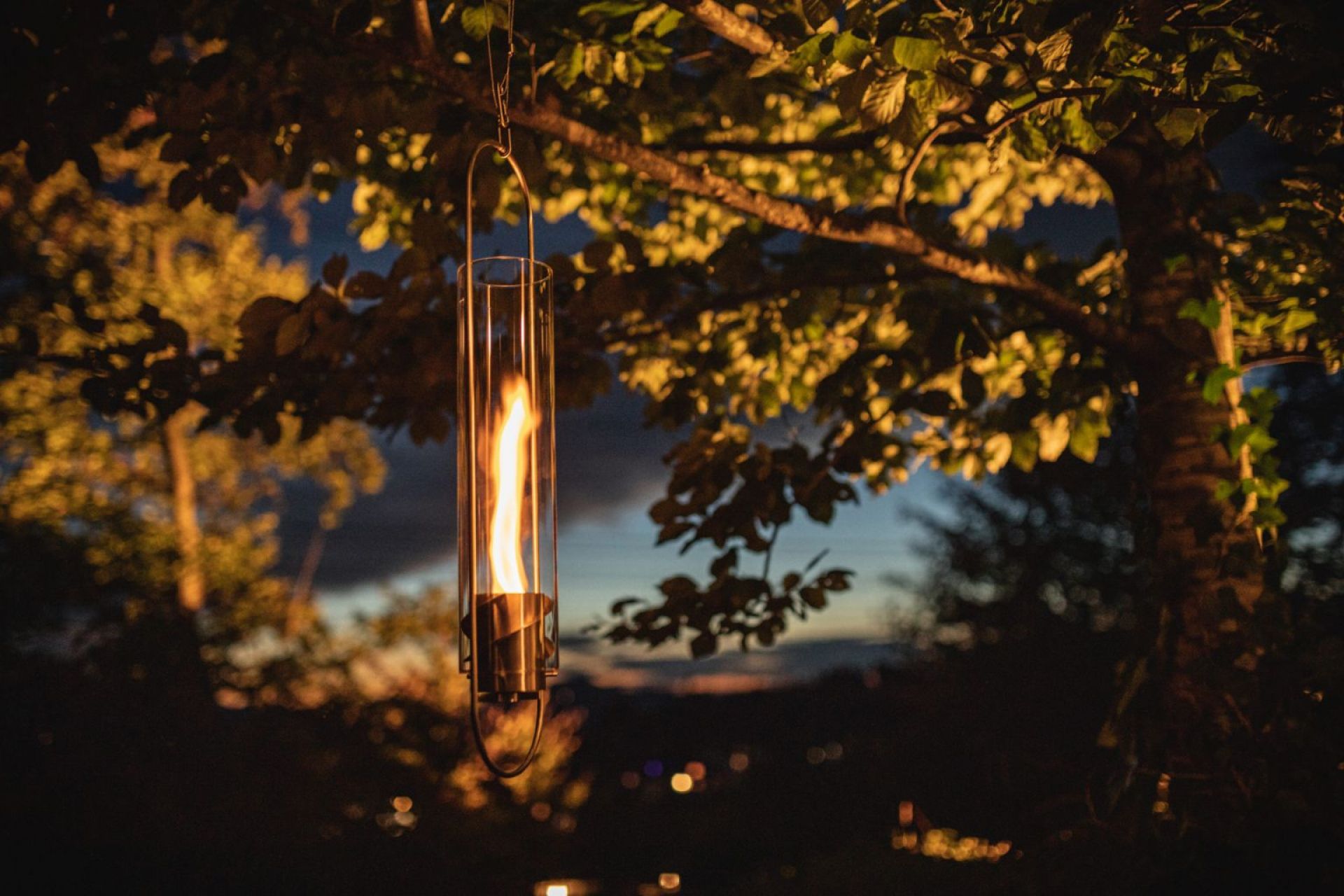Spin 120 Windlicht/ Hängefeuer silber höfats EINZELSTÜCK