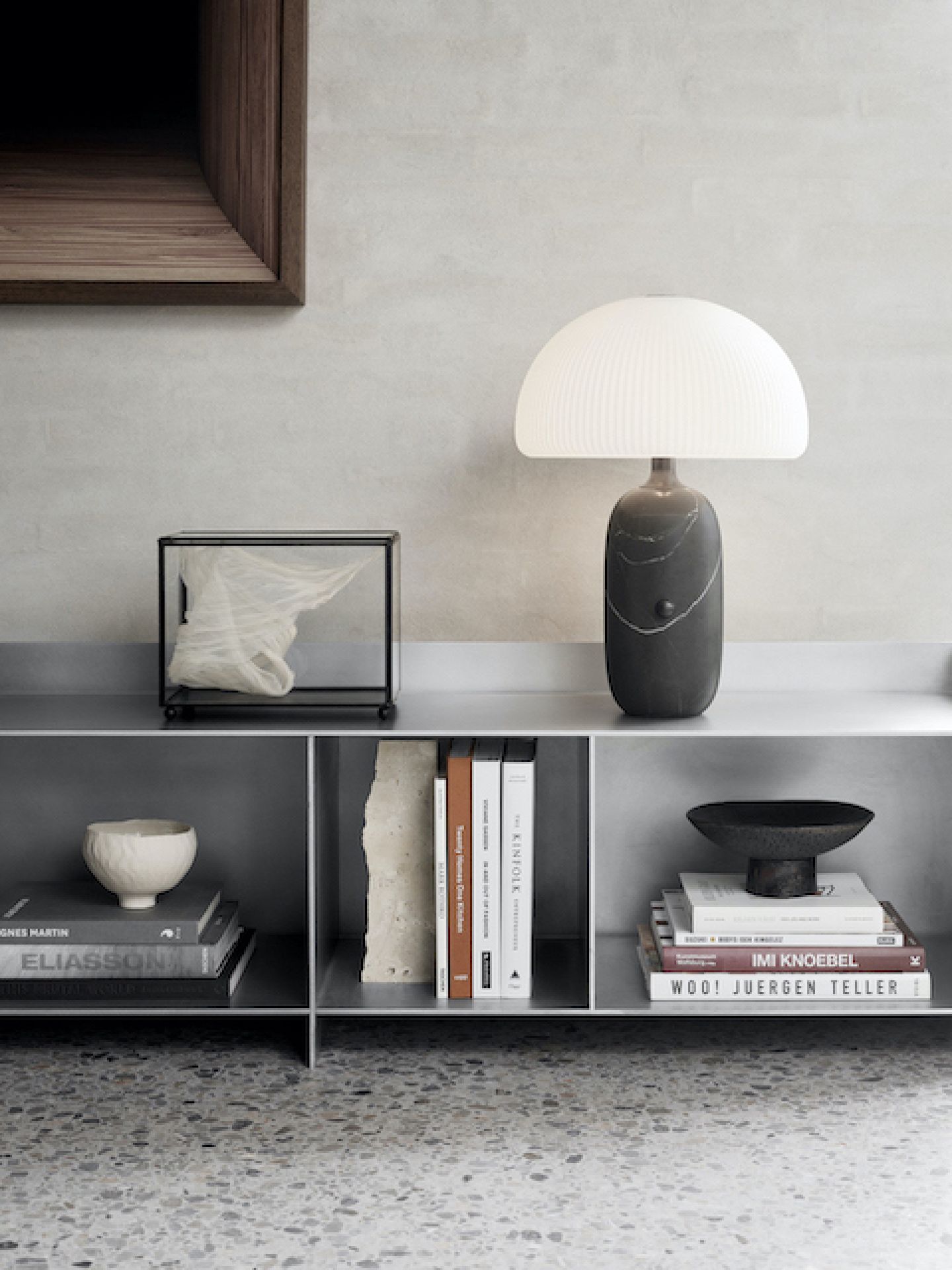 Sculpture Tischlampe klein grau Vipp