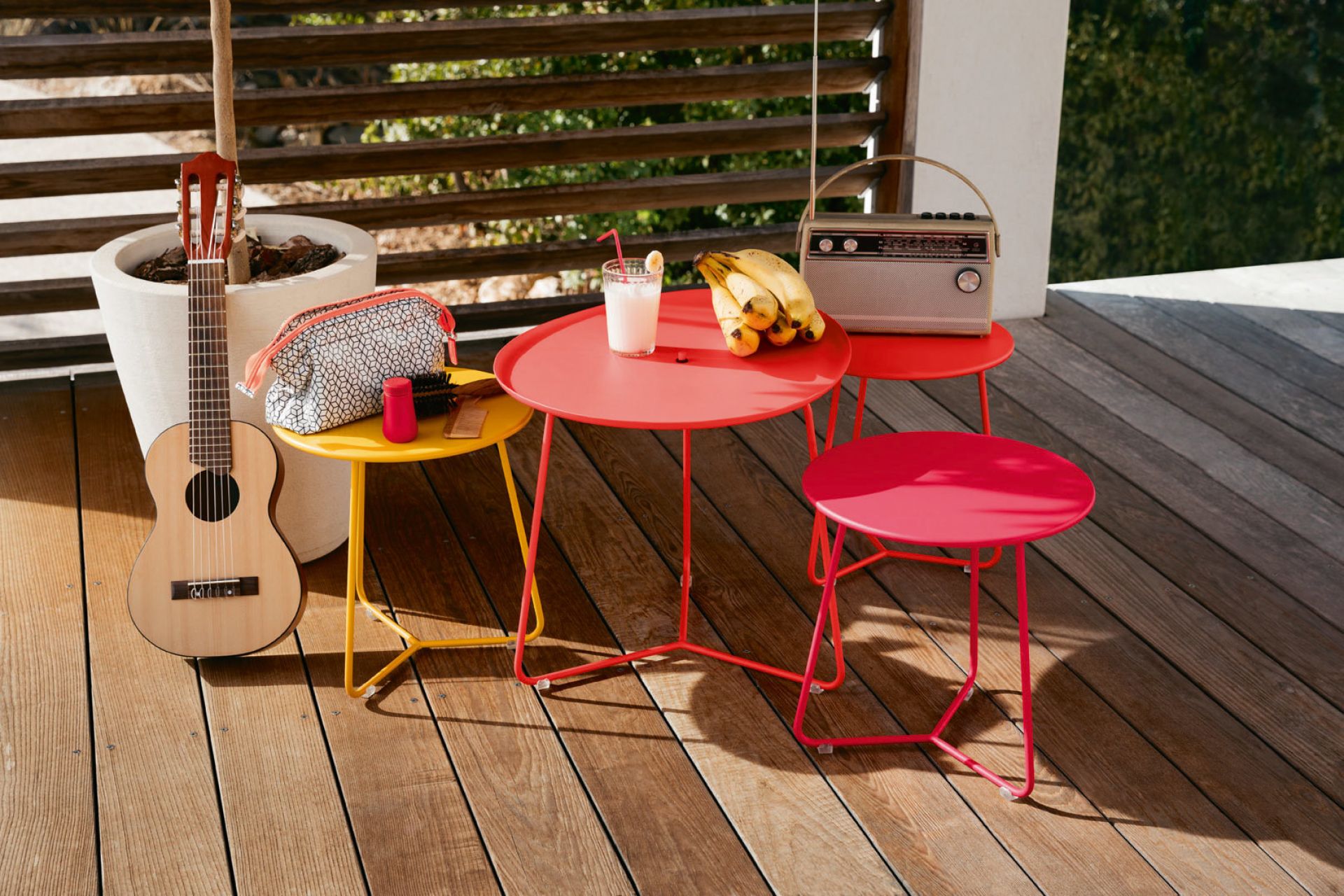 Cocotte kleiner Outdoor Tisch Fermob Mohnrot Cocotte kleiner Outdoor Tisch Fermob Mohnrot
