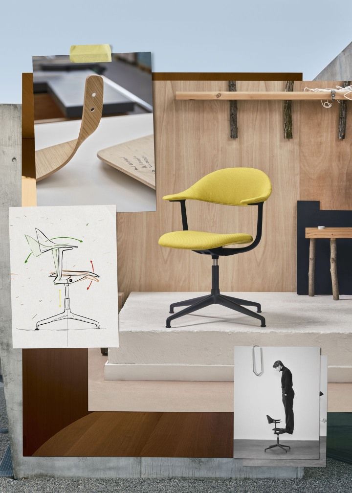 Mynt Rücken und Sitz Kunststoff Bürodrehstuhl Vitra