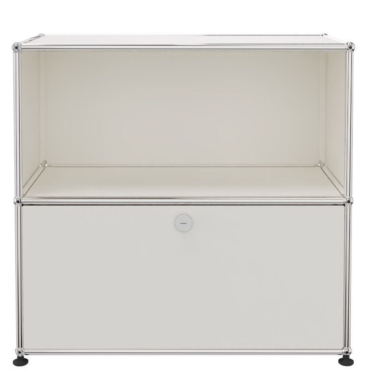 USM Haller Sideboard 1 Offen / 1 Klappe Reinweiß - FAST DELIVERY