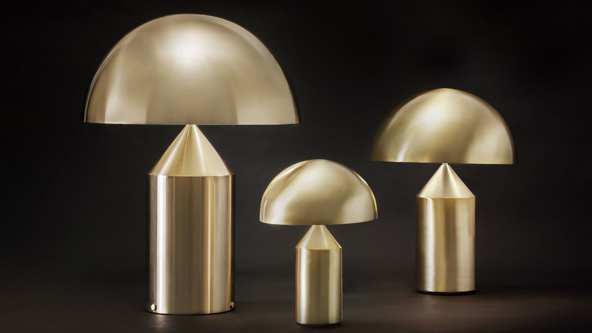 Atollo Tischleuchte Gold Oluce