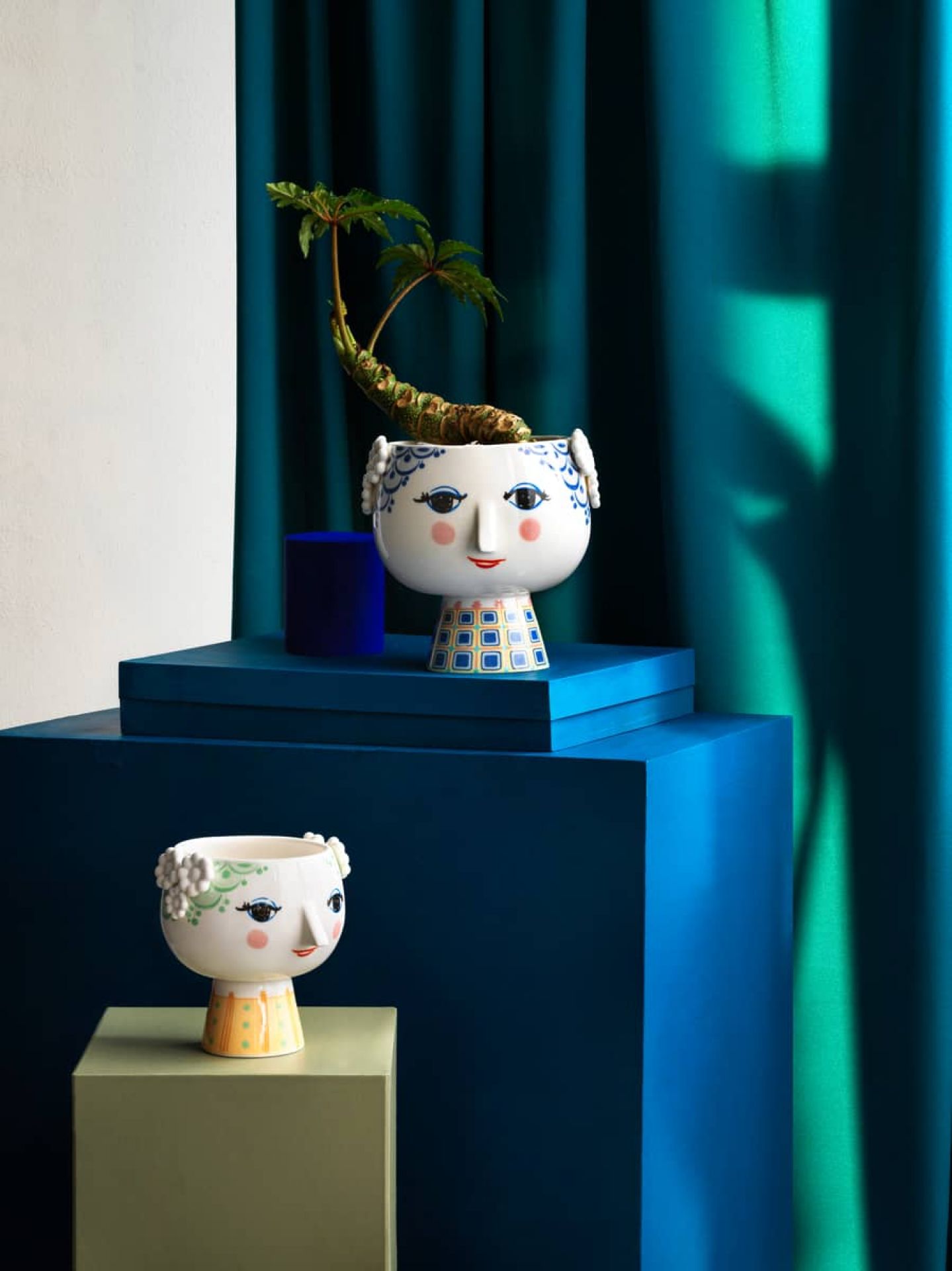 Eva Blumentopf 21 cm Blau Bjorn Wiinblad