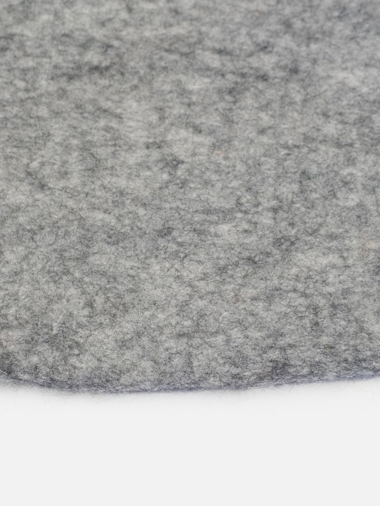 Mono Rund Filzteppich Ø 160 cm myfelt Carl (grau meliert)