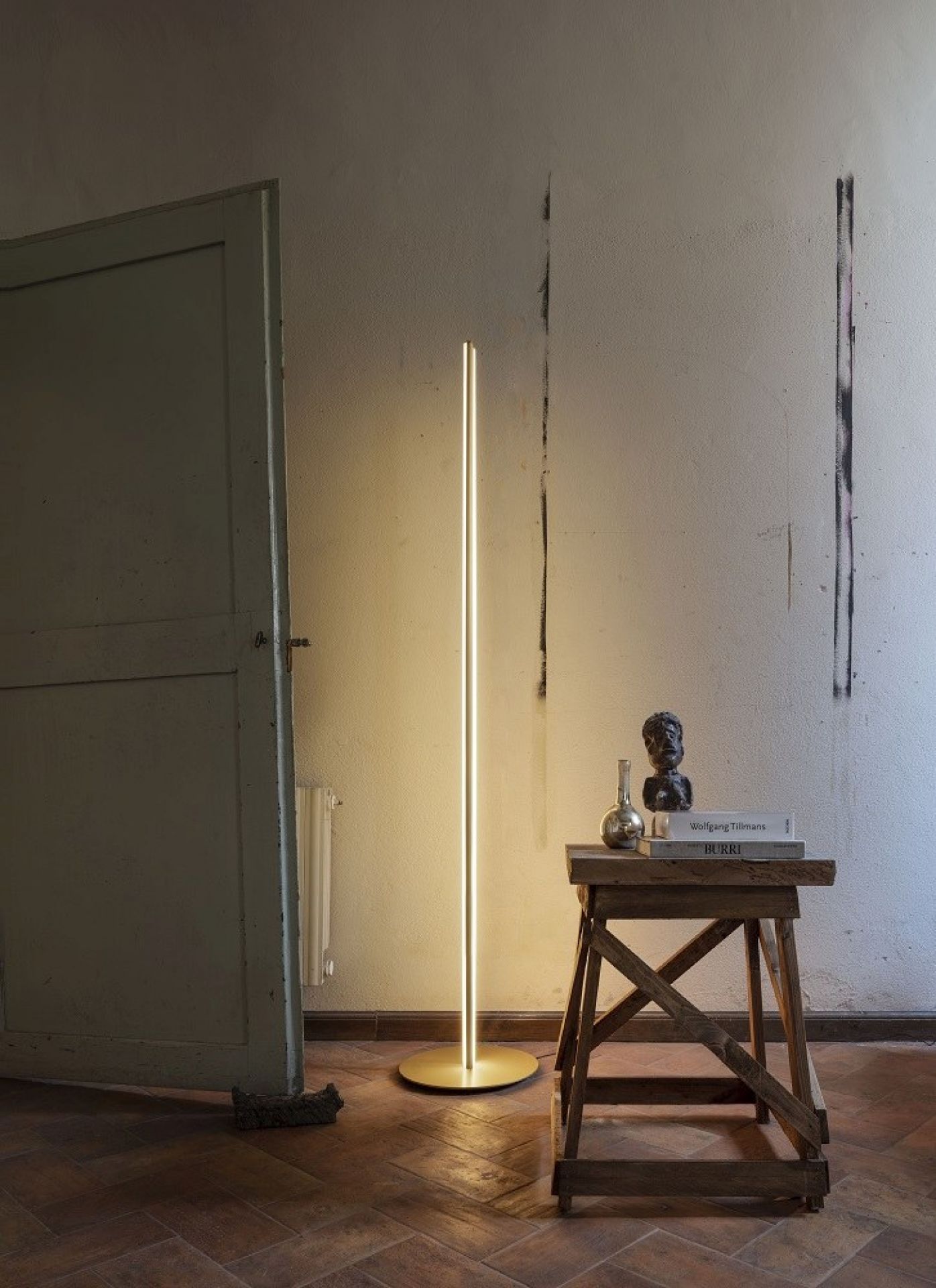 Coordinates F Floor lamp Stehleuchte Champagne eloxiert Flos EINZELSTÜCK