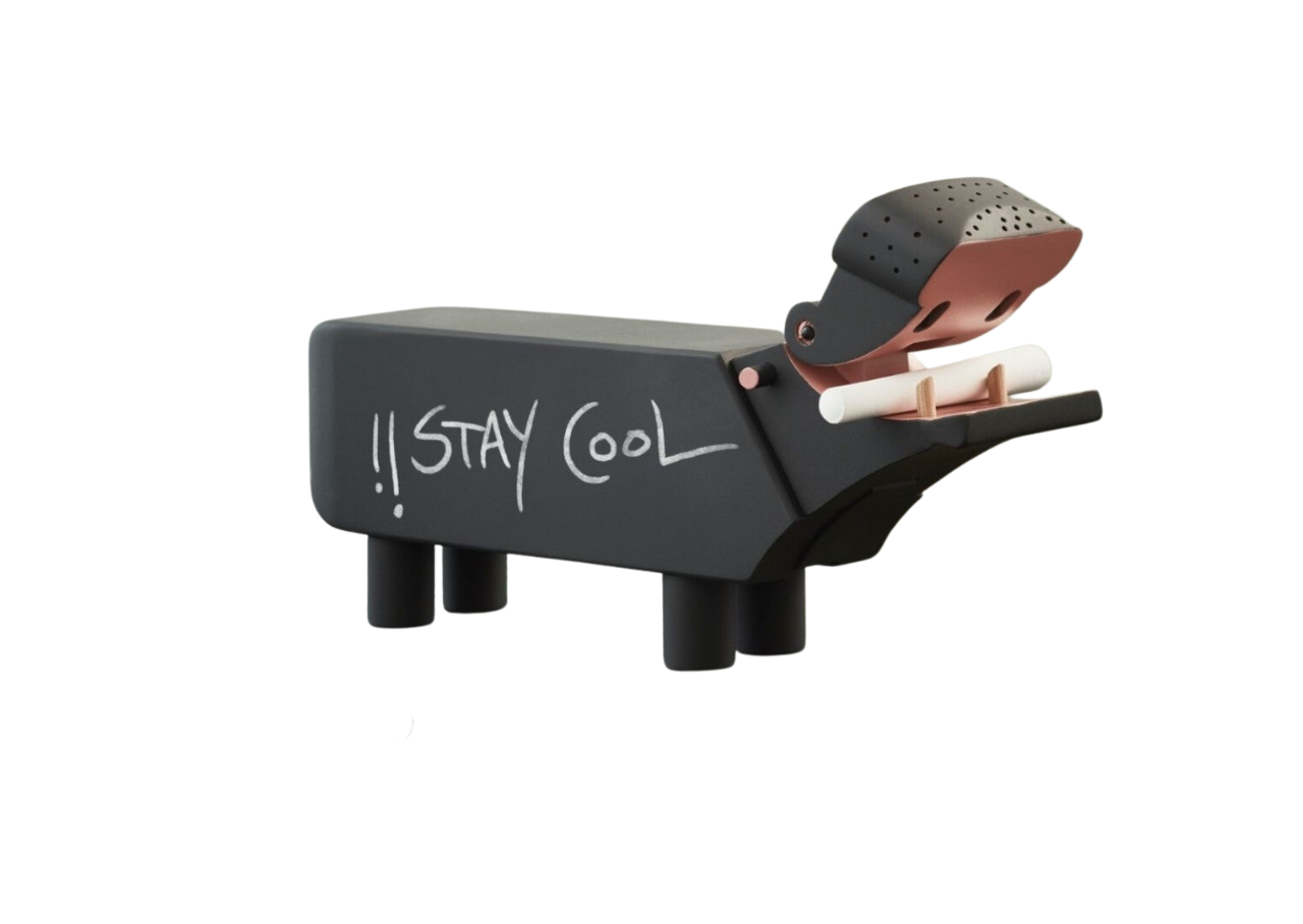 Flusspferd Holzfigur schwarz Kay Bojesen