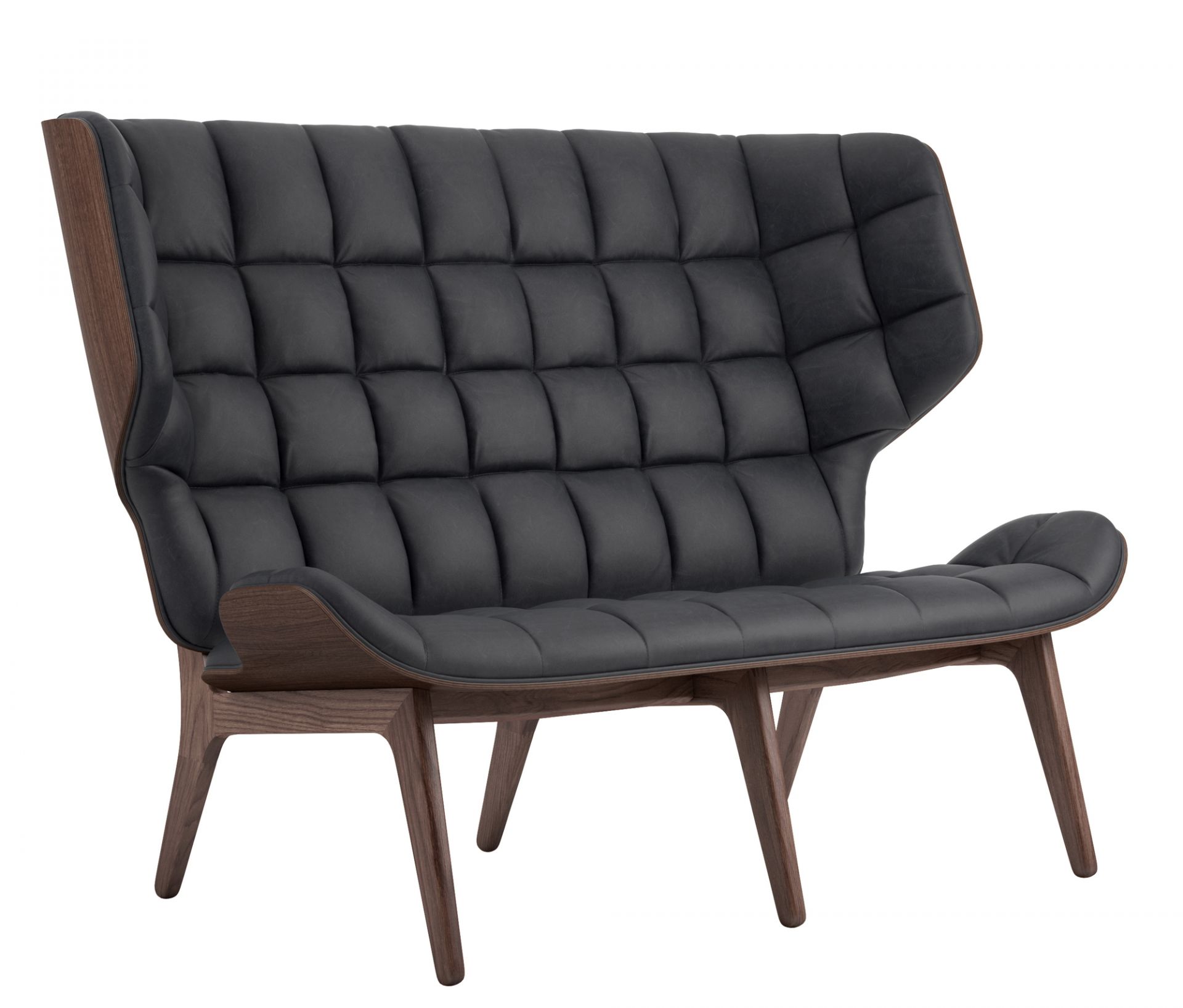 Mammoth Sofa Lederbezug NORR11 Eiche schwarz Dunes Leder Camel