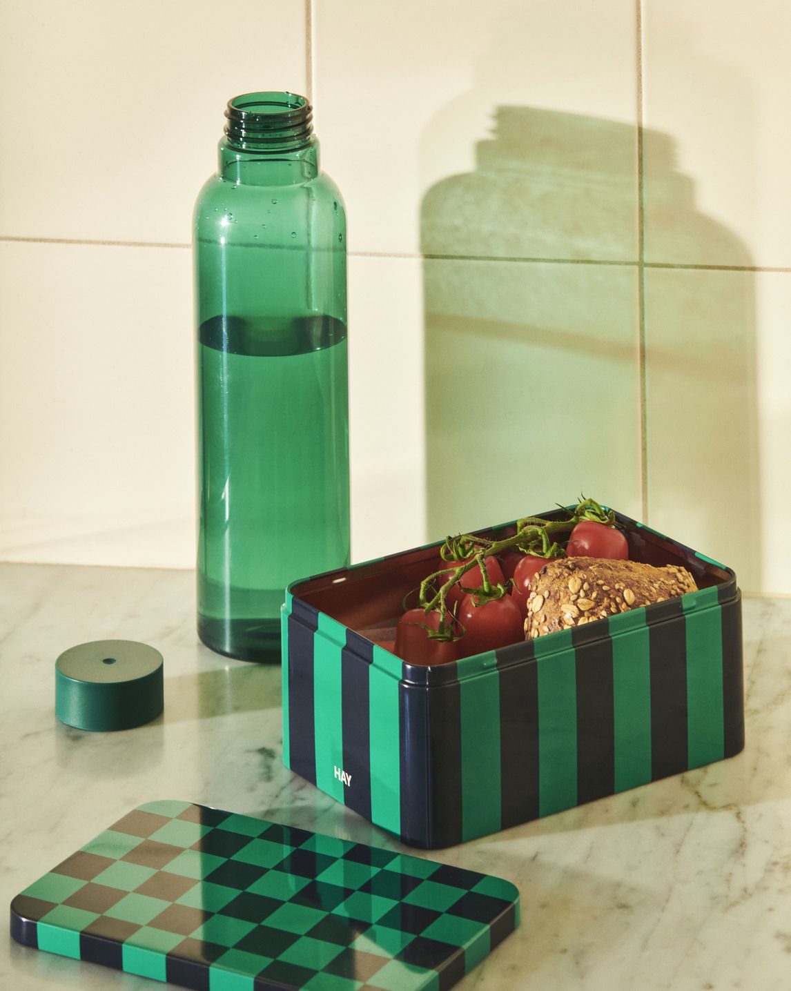 Tin Container klein dark blue and lavender Aufbewahrungsbox Hay