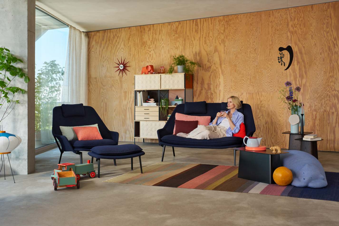 Slow Chair Ottoman Stoff Vitra 