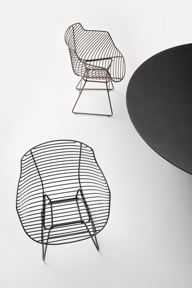 Flow Filo SLIM Indoor/Outdoor Chair Stuhl Kufengestell MDF Italia
