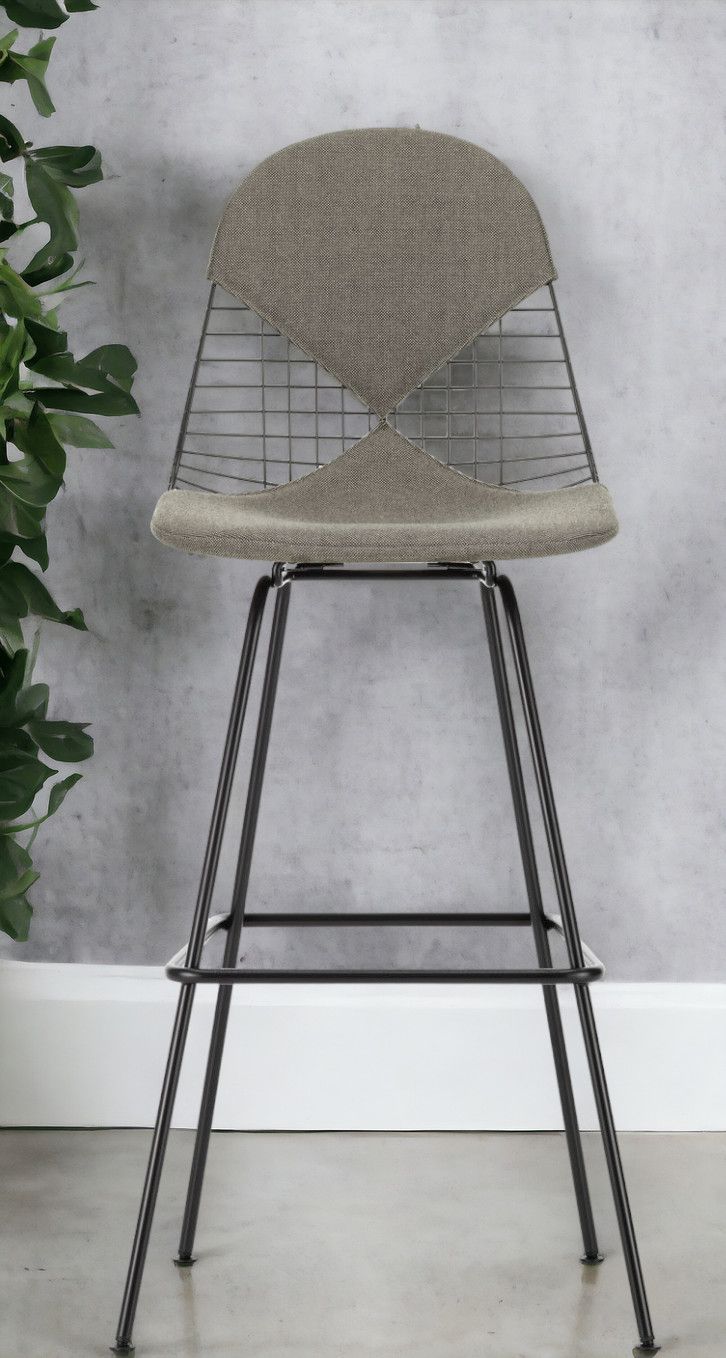 Eames Wire Bar Stool Barhocker High mit Sitz- und Rückenpolster Vitra