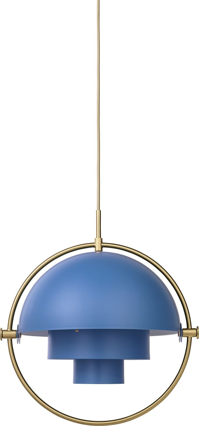 Multi-Lite Pendant lamp Pendelleuchte Blau / Messing Gubi Multi-Lite Pendant lamp Pendelleuchte Blau / Messing Gubi