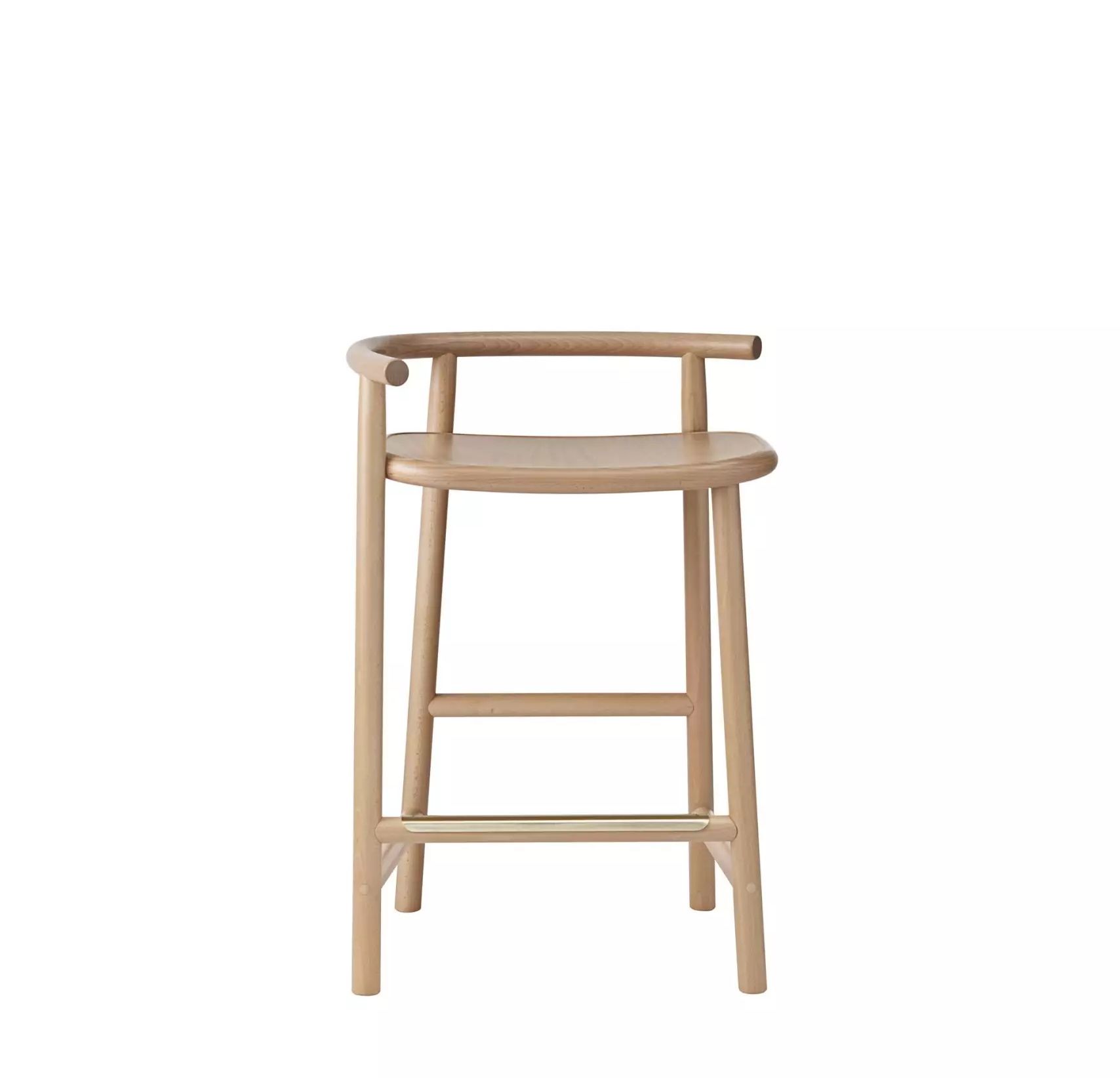 Single Curve Counter Stuhl mit Schichtholzsitz H78cm  Wiener GTV Design