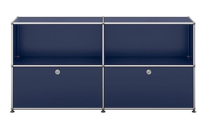 USM Haller Sideboard mit 2 Klappen – QUICK SHIP-stahlblau