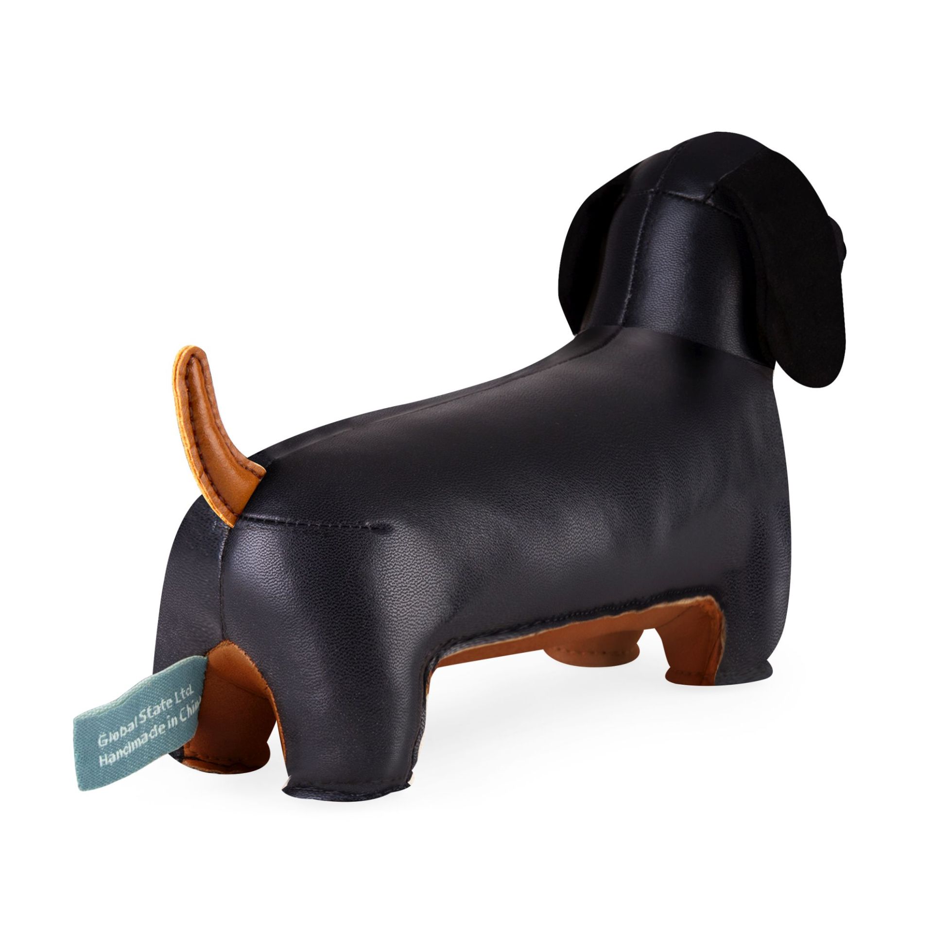Briefbeschwerer Dackel schwarz/tan Züny