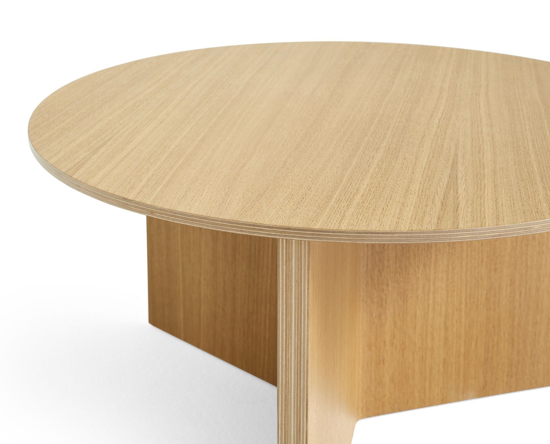 Slit Table Wood Round XL Beistelltisch / Couchtisch Hay