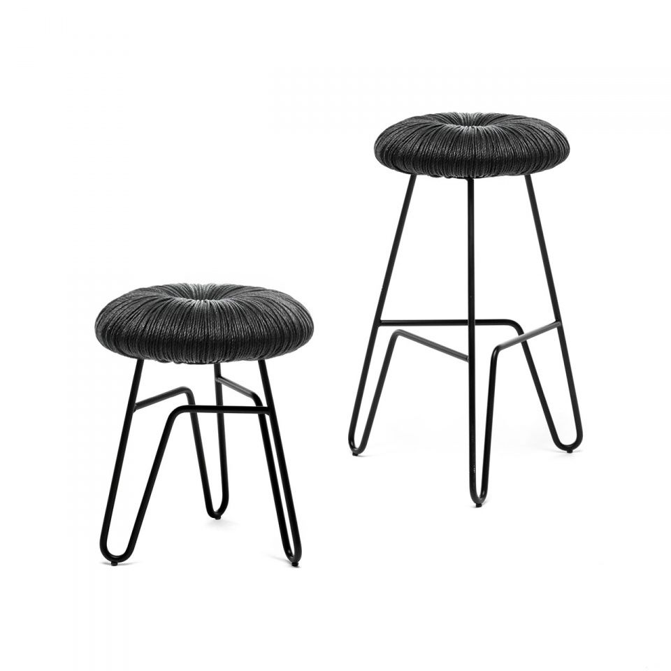 Donut all black Hocker H45cm Mogg