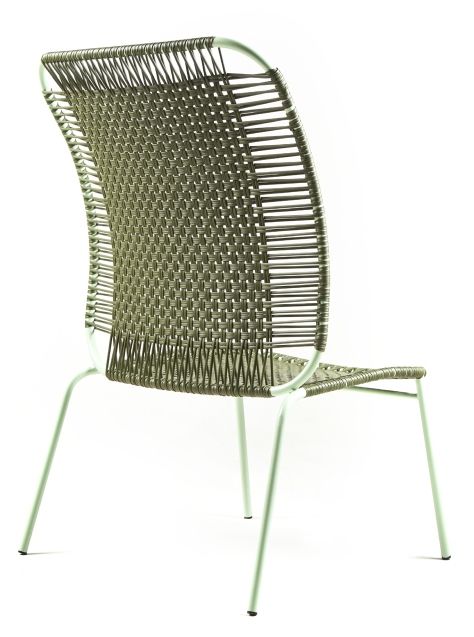 Cielo Lounge Chair High Lounge Stuhl hoch Outdoor ames Olive grün - Pastell grün