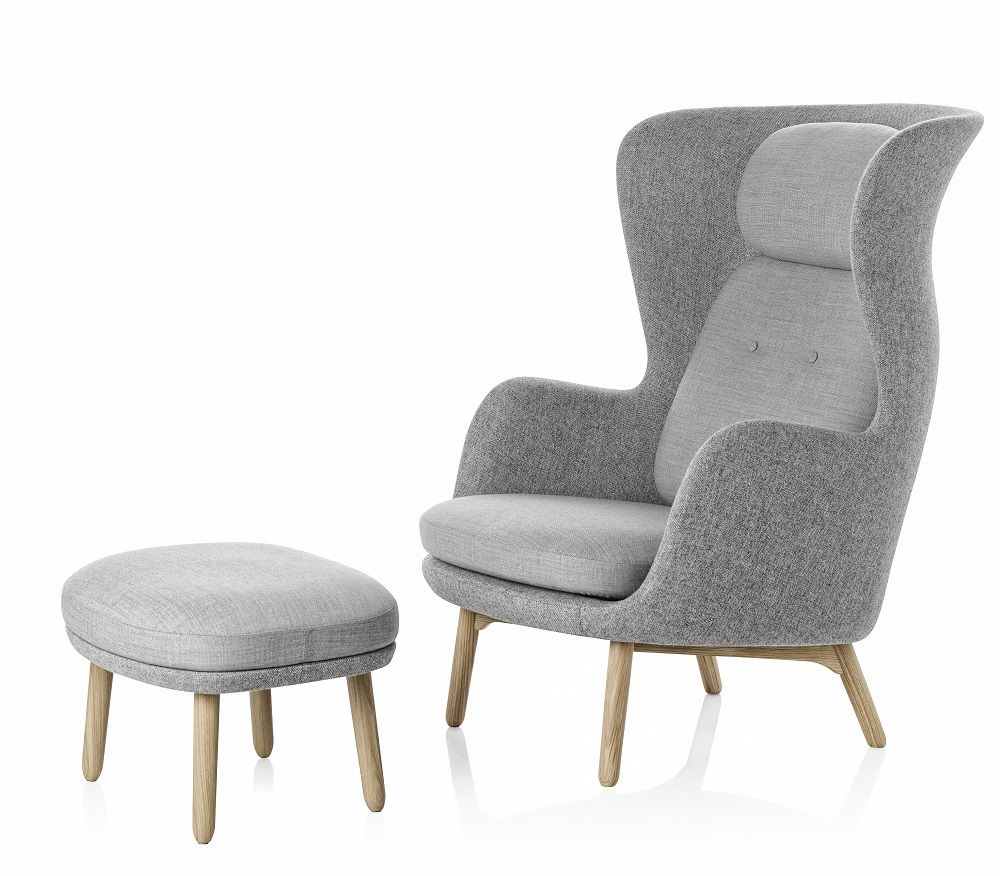 JH11 / JH12 Fußhocker für Ro Sessel Fritz Hansen