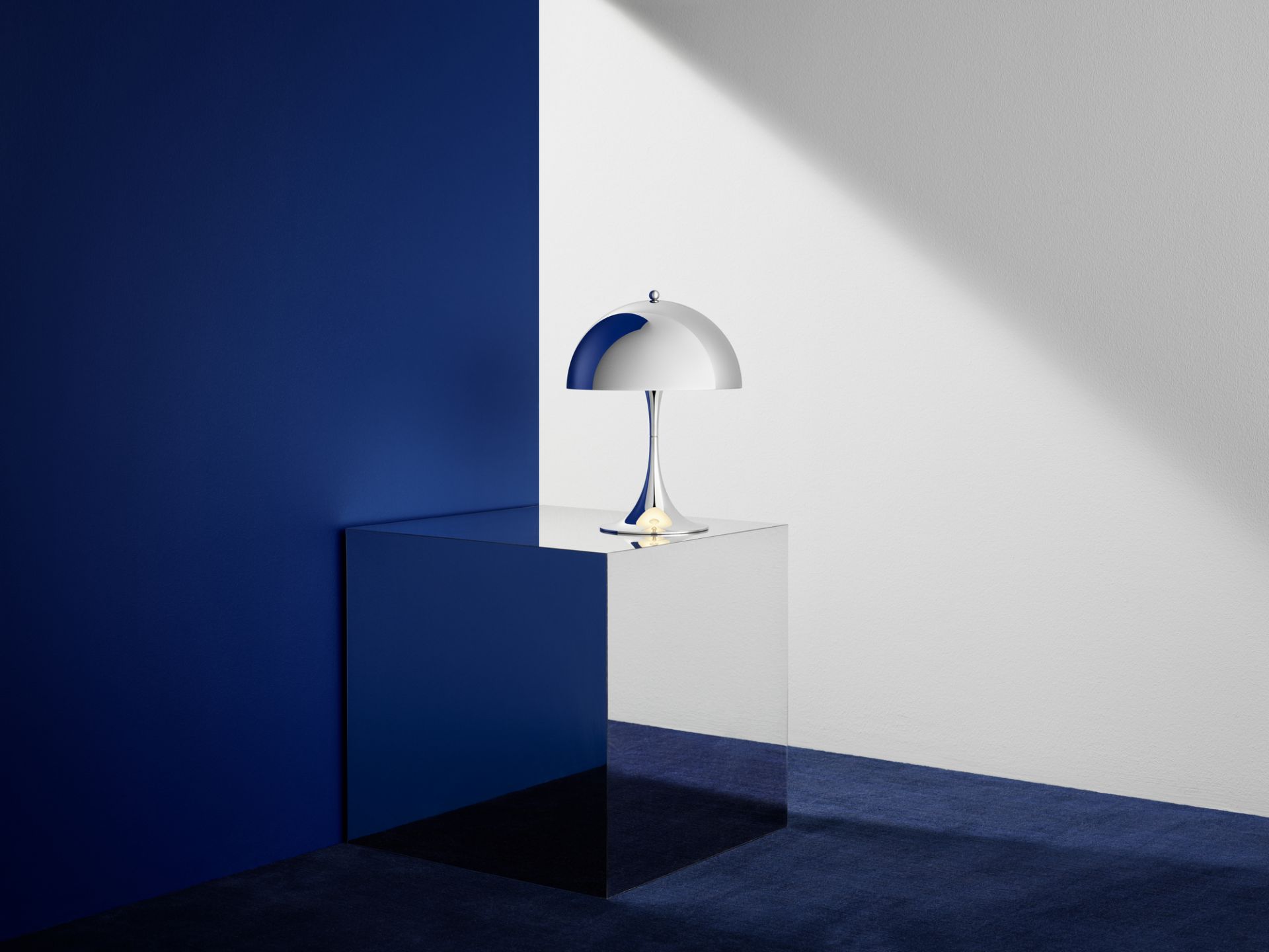 Panthella 250 Table lamp LED Tischleuchte Metallisiert CHROM Louis Poulsen EINZELSTÜCK