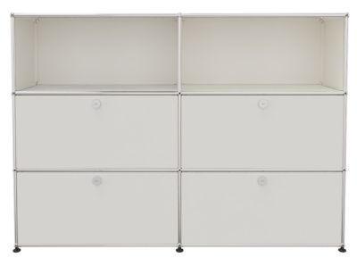 USM Haller Highboard 2 Offen / 2 Klappen / 2 Schubladen Reinweiß - FAST DELIVERY