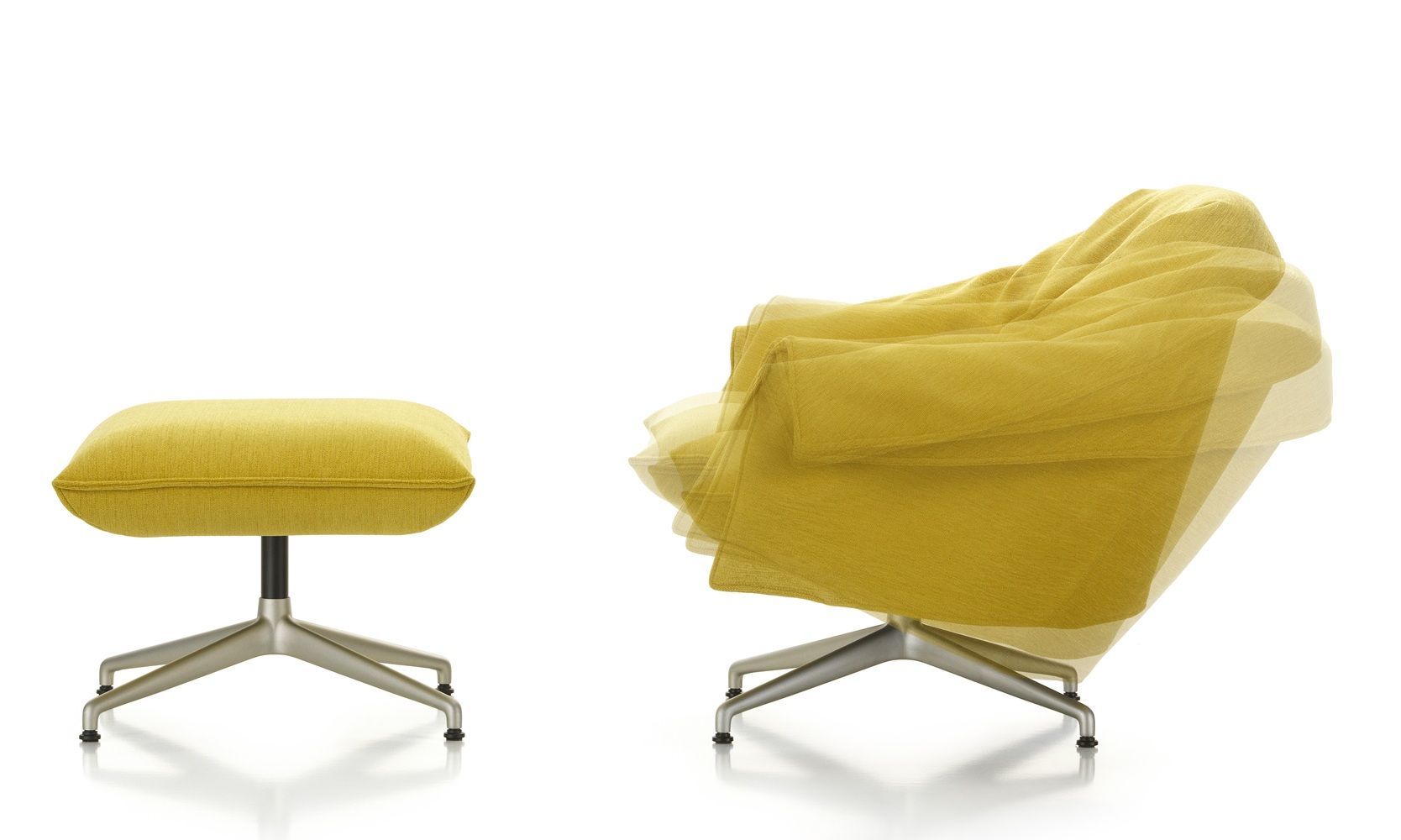 Bascule Lowback Sessel mit Ottoman Vitra